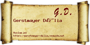 Gerstmayer Délia névjegykártya